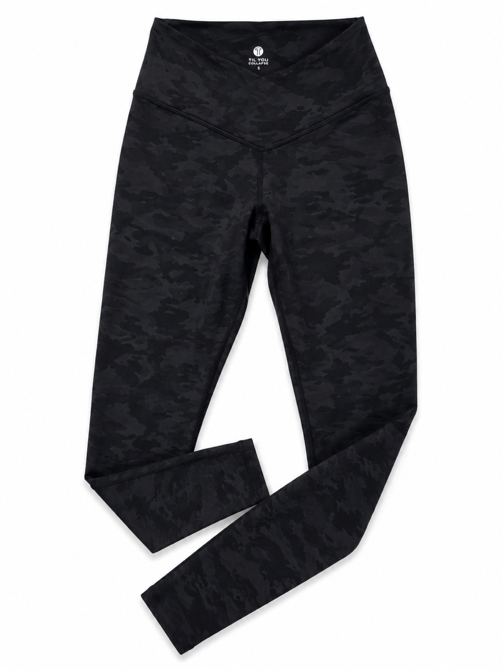 Til You Collapse Black Camo High-Waist Leggings